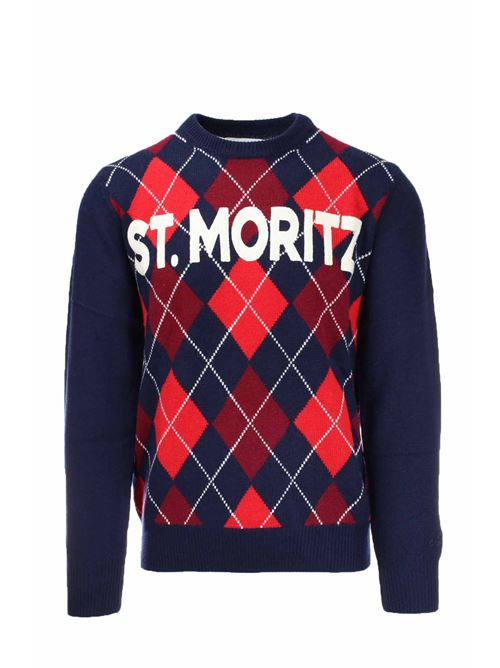 Maglia girocollo rombi ST. Moritz Saint Barth MC2 | Maglie | HERONP00794C6141